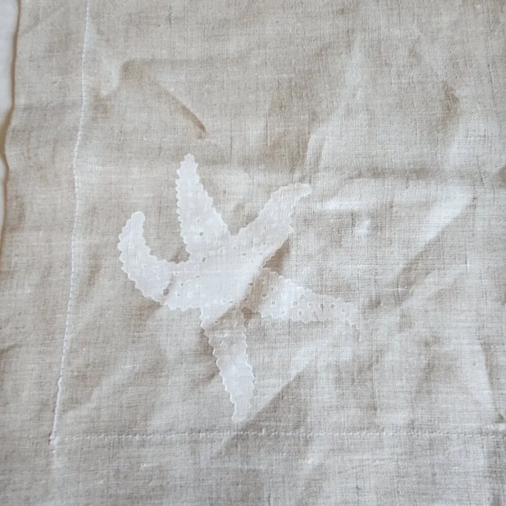 Dermond Peterson Design Russian Linen Hand Printed & Sewn Dinner Table Napkins 5